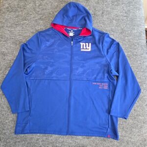 Fanatics New York Giants NFL Hoodie Jacket Mens 4XL‎ Blue Camo Full Zip Athletic